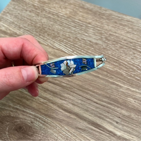 Vintage Alpaca Mexico sterling silver cuff bracelet - Picture 2 of 14